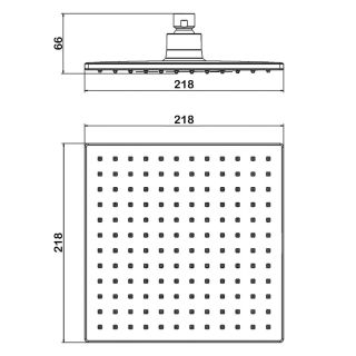 Верхний душ Swedbe Calypso 5040 22см хром